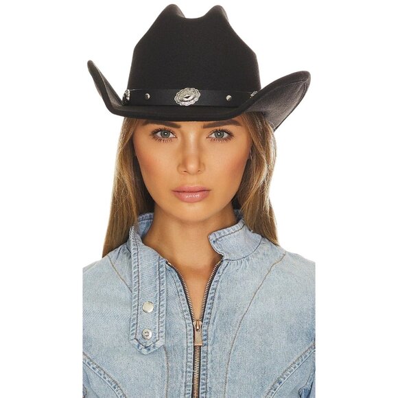 8 Other Reasons Cowboy Hat in Black One Size New Womens Western - Picture 1 of 7